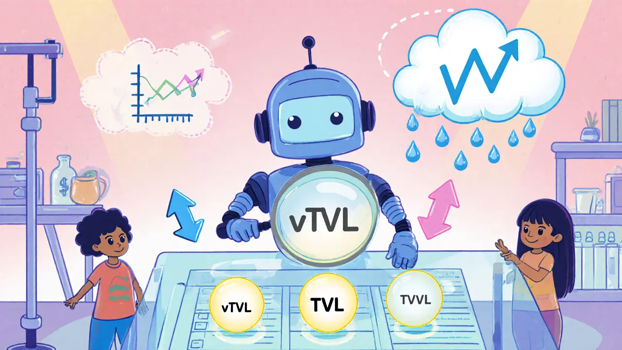 Robot sympathique vérifie les orbes vTVL et TVL dans un laboratoire ludique.