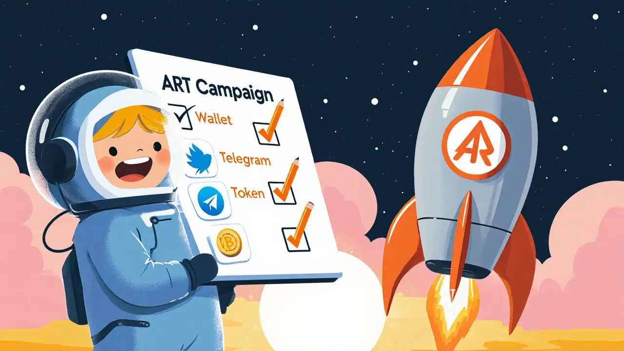 Enfant astronaute prête le décollage, cochant la checklist pour l’airdrop ART.