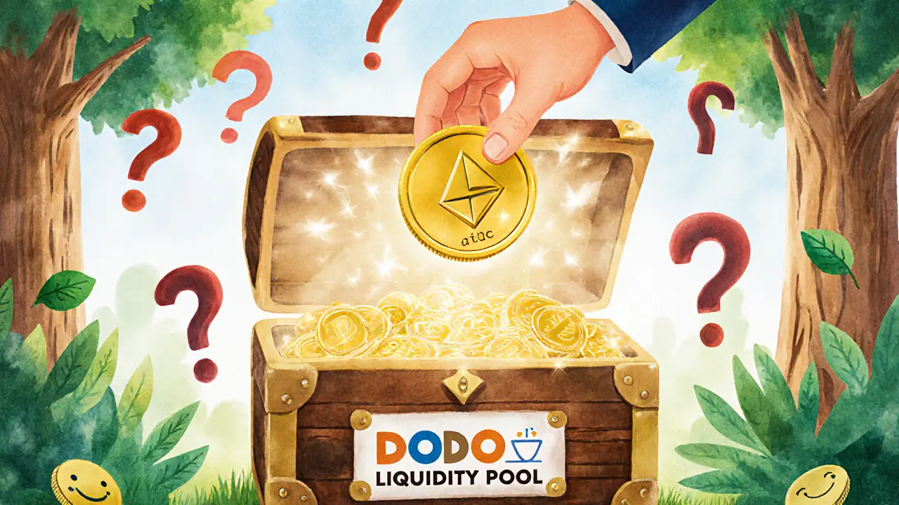 Un enfant dépose une seule pièce dans un coffre qui crée automatiquement deux types de devises.