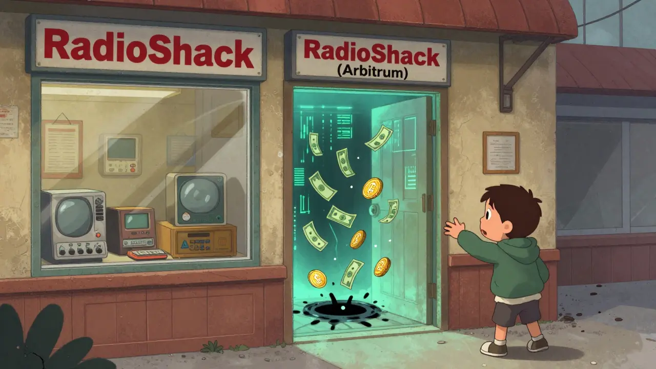 RadioShack (Arbitrum) : une bourse crypto qui n'existe pas