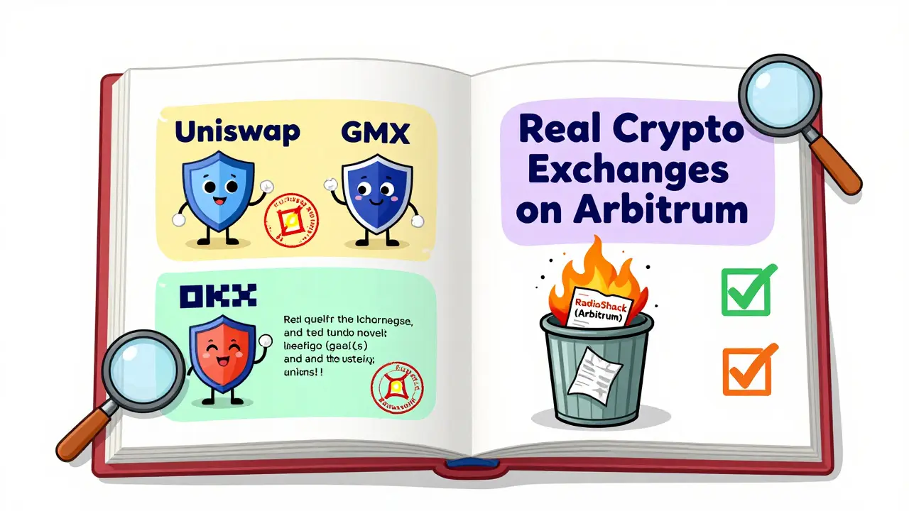 Un livre ouvert présente des bourses réelles, tandis qu&#039;un faux site brûle dans une poubelle.