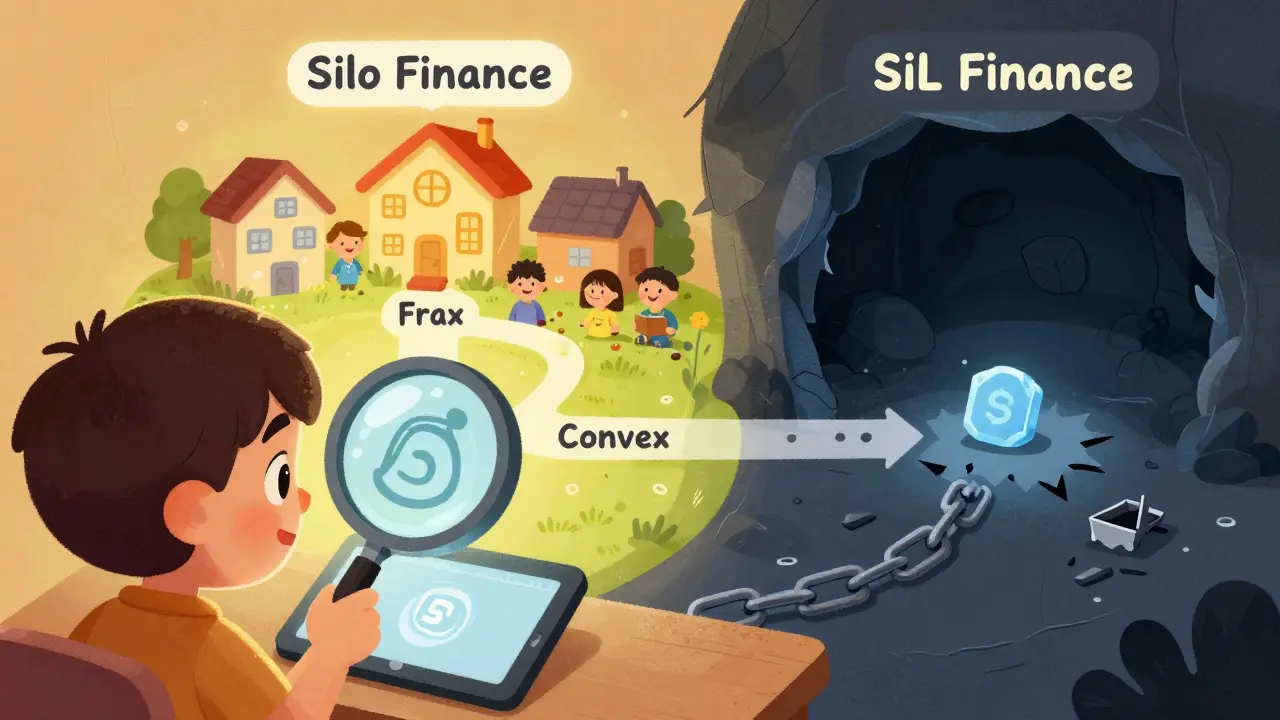 Un enfant regarde un schéma blockchain avec deux chemins : un lumineux et un sombre.