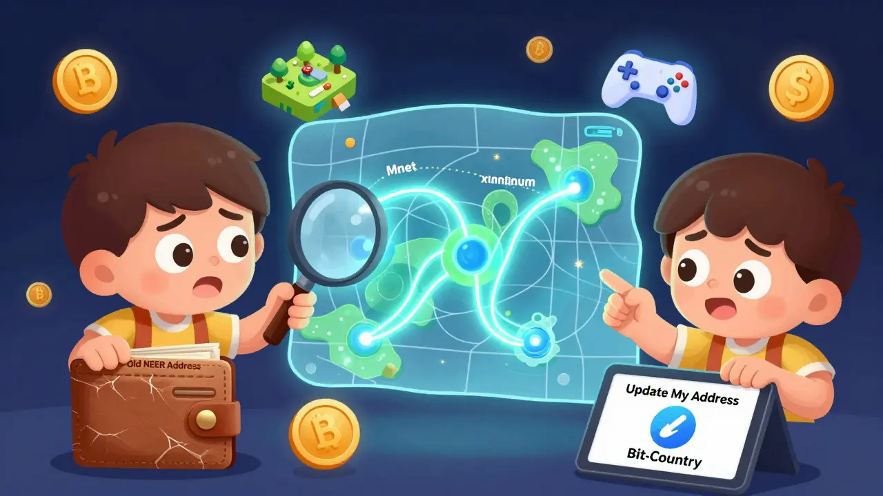 Un enfant utilise une loupe pour examiner une carte holographique de Polkadot avec un chemin vers MNet Continuum.