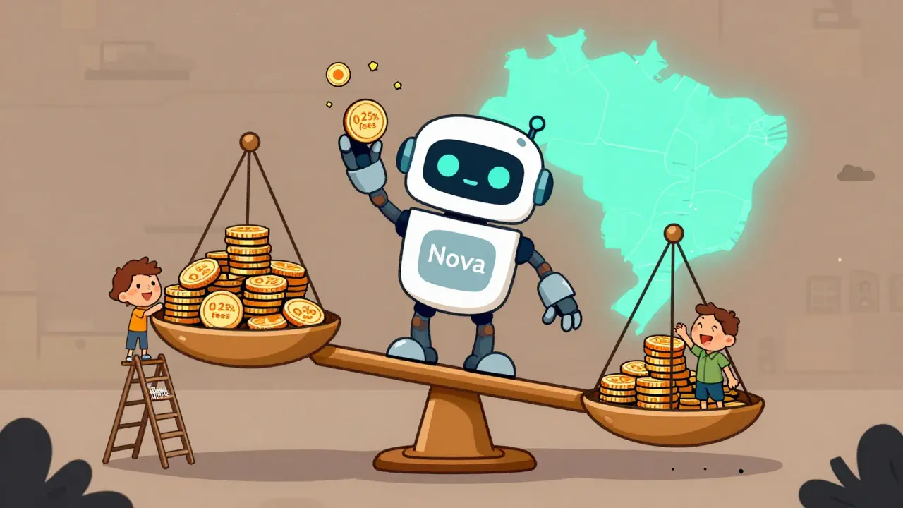 Un robot nommé Nova montre comment les frais baissent en échangeant plus de cryptomonnaies.