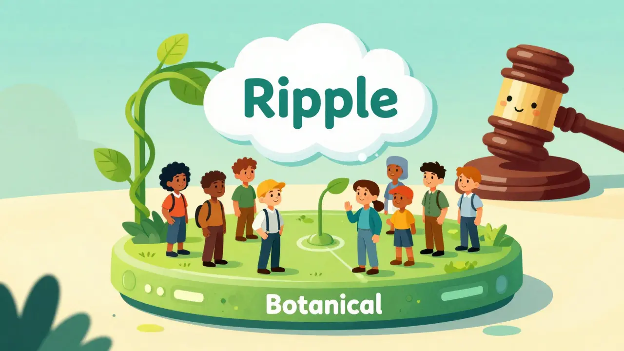 Plateforme Botanical avec des plantes et des traders confiants