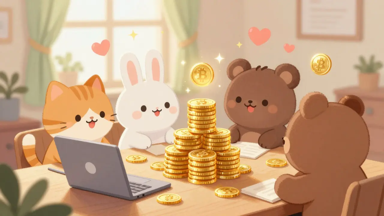 Animaux collaborant dans un pool de staking accessible et simple
