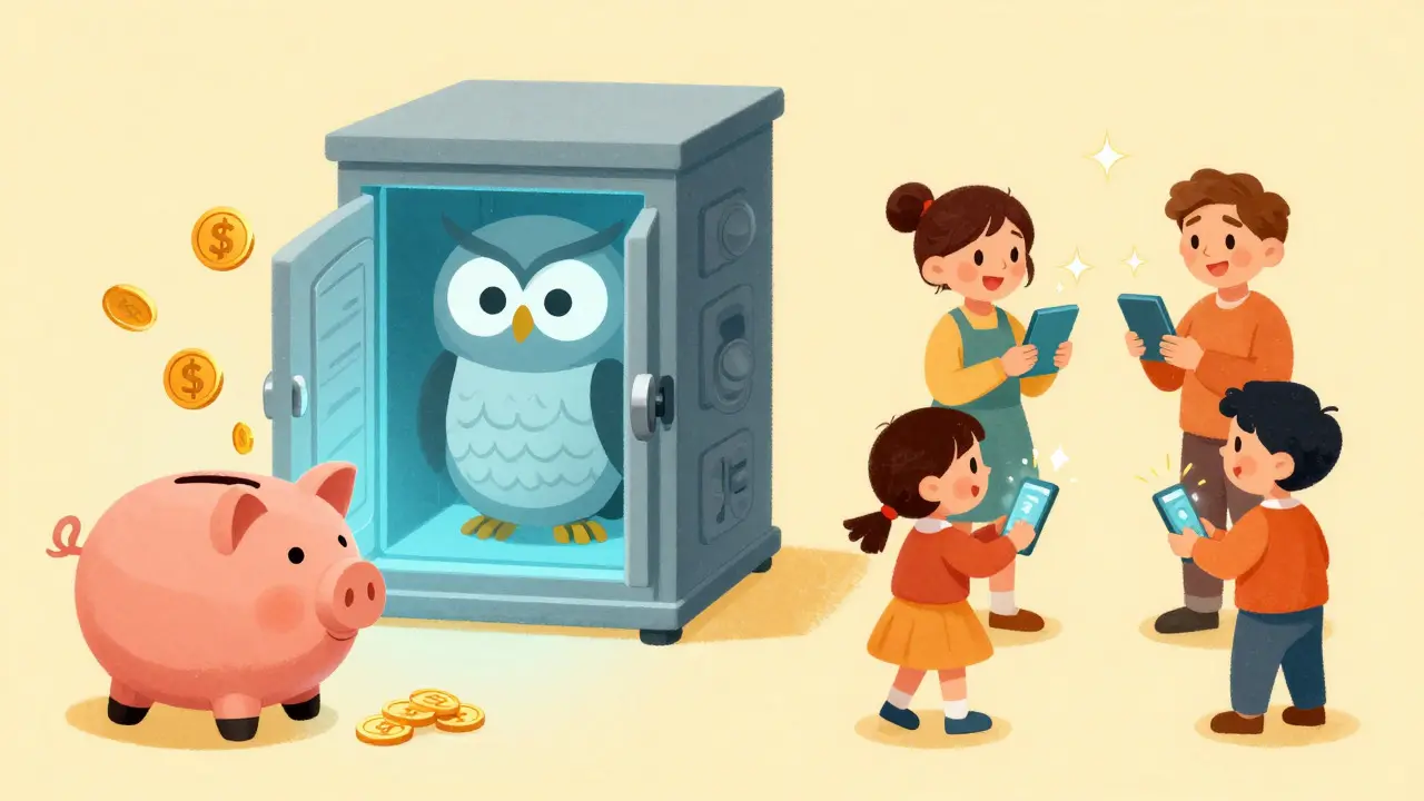 Cochon tirelire inquiet et paiements numériques instantanés