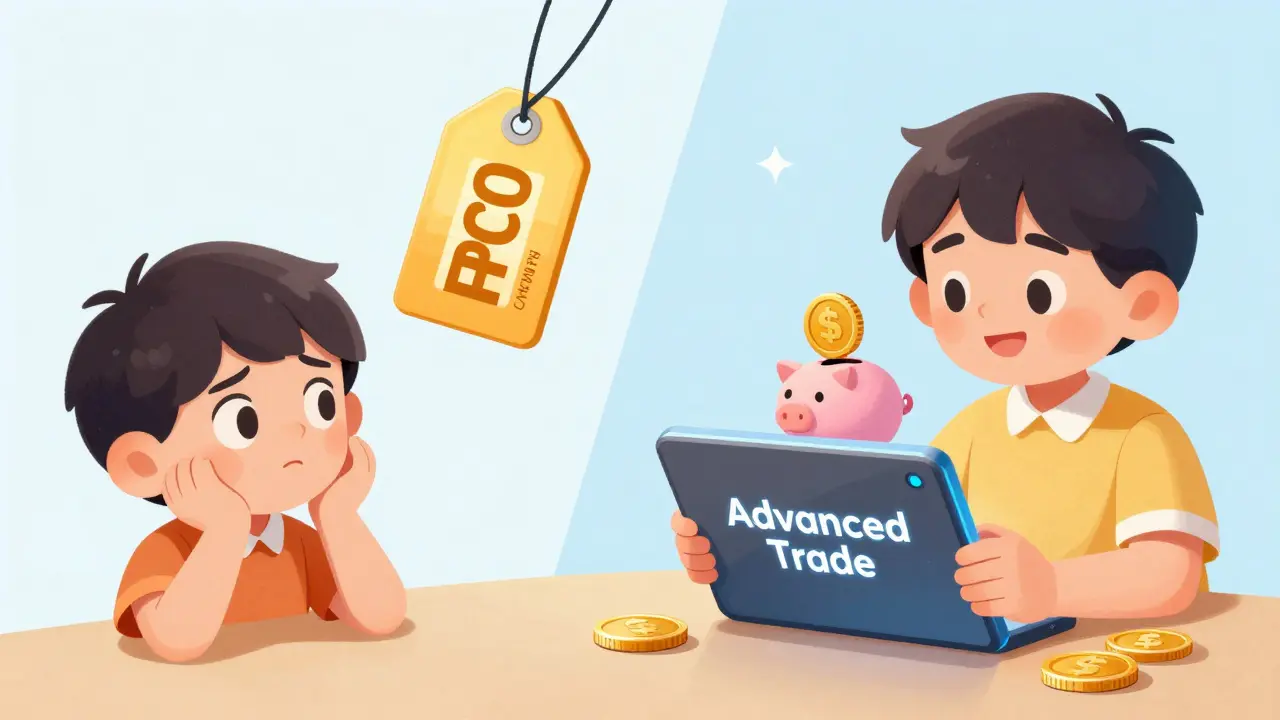 Comparaison visuelle des frais : carte chère vs trade avancé